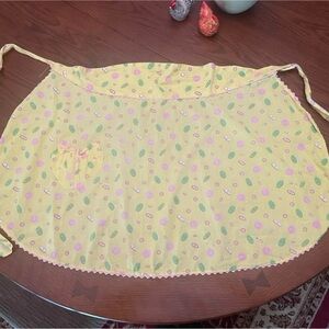 Vintage Apron Yellow and Pink